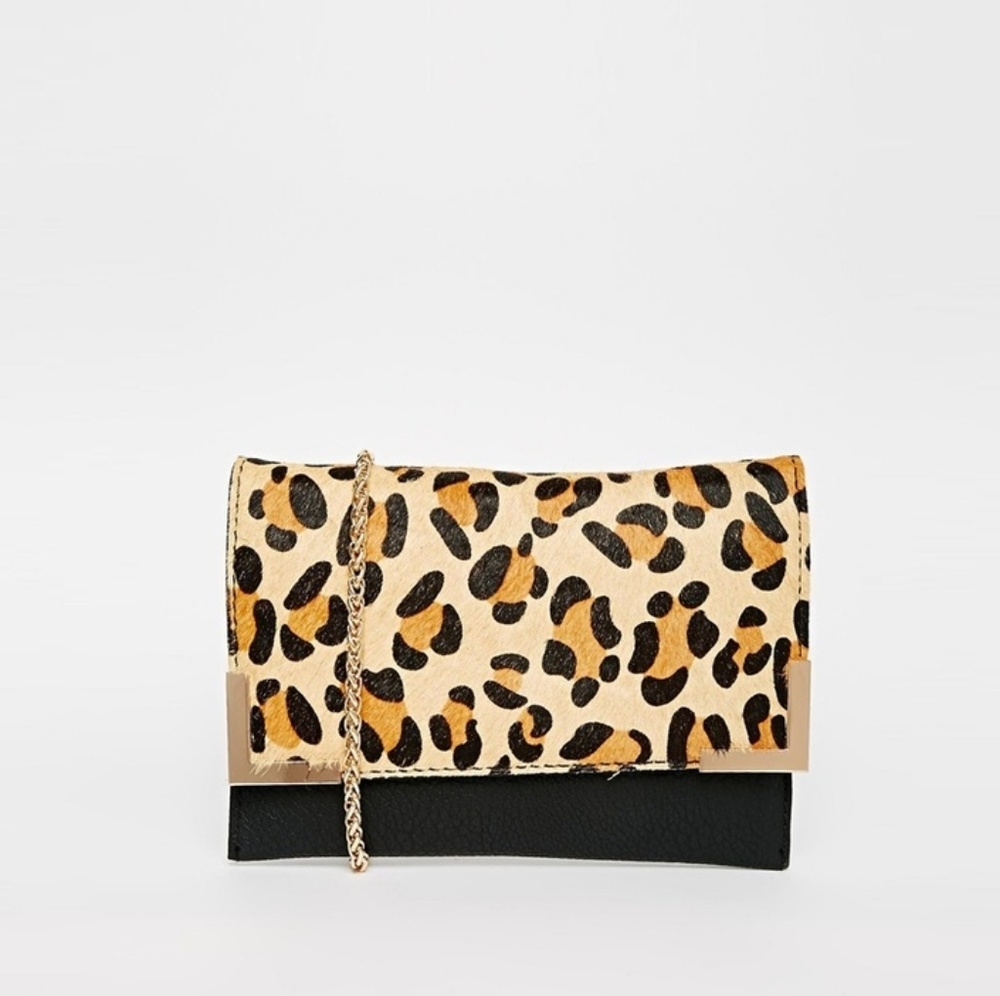 Street Level Leopard Clutch Bag